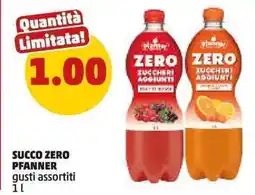 PENNY Succo zero PFANNER offerta