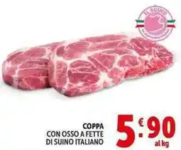 Deco Supermercati Coppa con osso a fette di suino italiano offerta