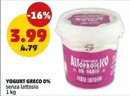 PENNY Yogurt greco 0% senza lattosio offerta