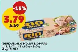 PENNY Tonno all'olio d'oliva RIO MARE offerta