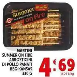 Deco Supermercati Martini summer on fire arrosticini di pollo panati bbq kansas offerta