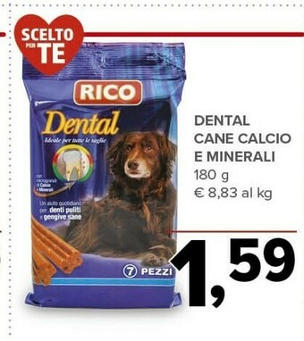 Todis Rico dental cane calcio e minerali 180 g offerta