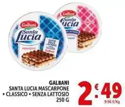Deco Supermercati Galbani santa lucia mascarpone offerta