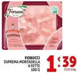 Deco Supermercati Fiorucci suprema mortadella a fette offerta