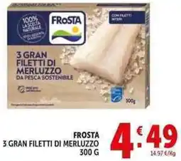 Deco Supermercati Frosta 3 gran filetti di merluzzo offerta