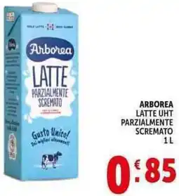 Deco Supermercati Arborea latte uht parzialmente scremato offerta