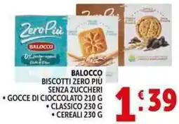 Deco Supermercati Balocco biscotti zero più senza zuccheri offerta