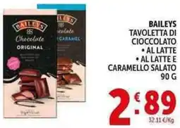 Deco Supermercati Baileys tavoletta di cioccolato offerta