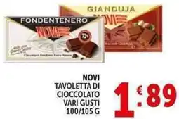 Deco Supermercati Novi tavoletta di cioccolato offerta