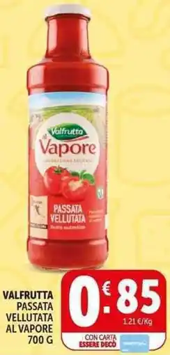 Deco Supermercati Valfrutta passata vellutata al vapore offerta