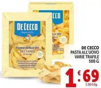 De cecco pasta all'uovo