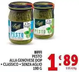 Deco Supermercati Biffi pesto alla genovese dop offerta