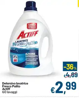 Qui Discount Detersivo lavatrice Fresco Pulito Actiff offerta