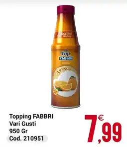 Centro Cash Topping FABBRI offerta