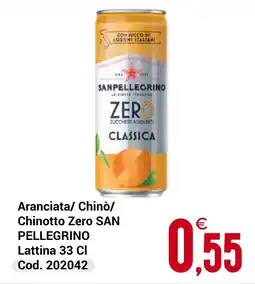 Centro Cash Aranciata/ Chinò/ Chinotto Zero SAN PELLEGRINO Lattina offerta