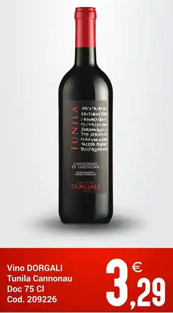 Vino DORGALI Tunila Cannonau Doc