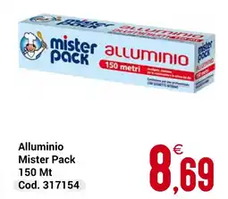 Centro Cash Alluminio Mister Pack 150 Mt offerta