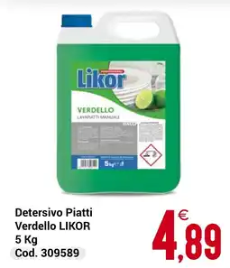 Centro Cash Detersivo Piatti Verdello LIKOR offerta