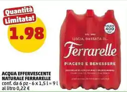 PENNY Acqua effervescente naturale FERRARELLE offerta