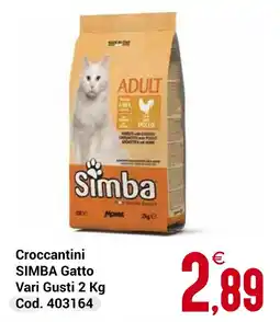 Centro Cash Croccantini SIMBA Gatto offerta