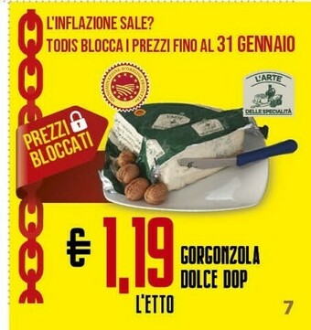 Todis Gorgonzola dolce dop offerta