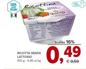 Todis Ricotta senza lattosio offerta