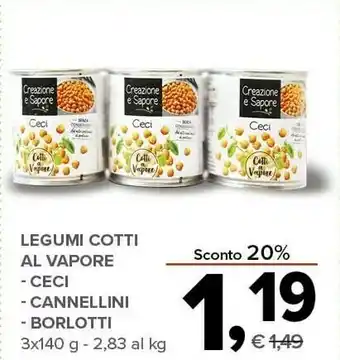 Creazione e sapore legumi cotti al vapore