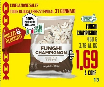 Todis Funghi champignon offerta