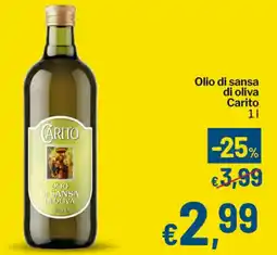 Qui Discount Olio di sansa di oliva Carito offerta