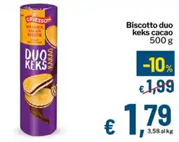 Qui Discount GRIESSON Biscotto duo keks cacao offerta