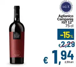 Qui Discount Aglianico Campania IGT 12° offerta
