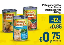 Qui Discount Patè cane/gatto Gran Bontà offerta