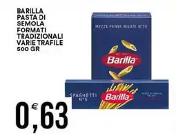 Vantaggio Cash&Carry Barilla pasta di semola formati tradizionali offerta