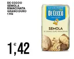 Vantaggio Cash&Carry De cecco semola rimacinata grano duro offerta