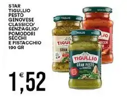 Vantaggio Cash&Carry Star tigullio pesto genovese classico/ senz'aglio/ pomodori secchi e pistacchio offerta