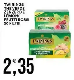 Vantaggio Cash&Carry Twinings the verde zenzero e lemon/ frutti rossi offerta