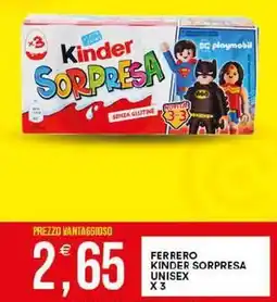Vantaggio Cash&Carry Ferrero kinder sorpresa unisex x 3 offerta