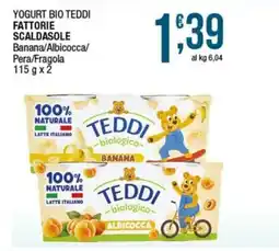 Sidis Yogurt bio teddi fattorie scaldasole banana/albicocca/ pera/fragola offerta