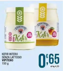 Sidis Kefir intero senza lattosio VIPITENO offerta