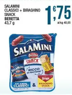 Sidis Salamini classici +biraghino snack BERETTA offerta