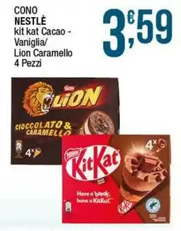 Sidis Cono nestlé kit kat cacao, vaniglia/ lion caramello offerta