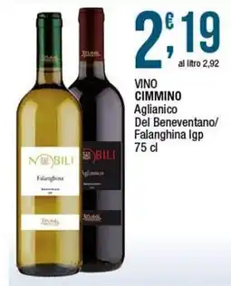 Sidis VINO CIMMINO Aglianico Del Beneventano/ Falanghina lgp offerta