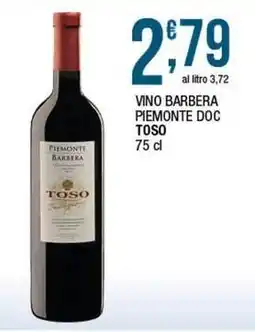 Sidis Vino barbera piemonte doc TOSO offerta