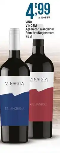 Sidis VINO VINOSIA Aglianico/Falanghina/ Primitivo/Negroamaro offerta