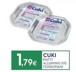 Proshop Cuki piatti alluminio x15 fondi/piani offerta