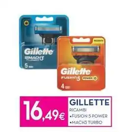 Proshop Gillette ricambi fusion 5 power, mach3 turbo offerta