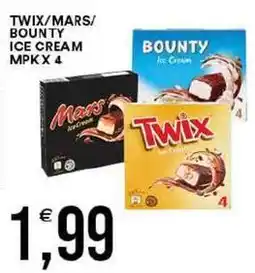 Vantaggio Cash&Carry Twix/mars/ bounty ice cream mpk x 4 offerta