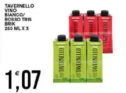 Vantaggio Cash&Carry Tavernello vino bianco/ rosso tris brik offerta