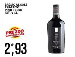 Vantaggio Cash&Carry Baglio al sole primitivo vino rosso igt offerta