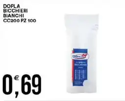 Vantaggio Cash&Carry Dopla bicchieri bianchi cc200 offerta